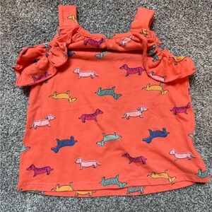 5/$15 Cat & Jack Orange Pink Tank Top with Horse Print